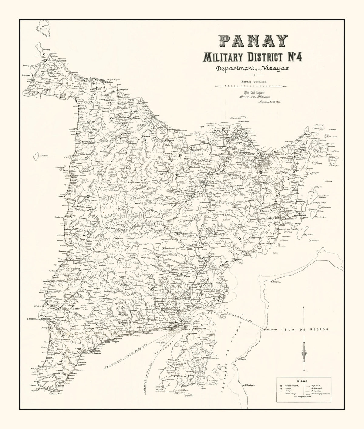 Preview of Vintage Panay, Philippines Map 1900