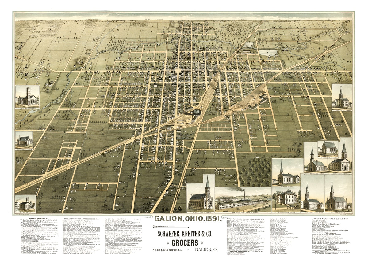 Preview of Vintage Map of Galion, Ohio 1891