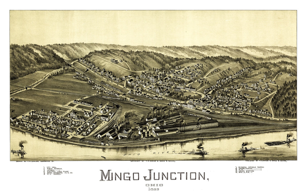Preview of Vintage Map of Mingo Junction, Ohio 1899