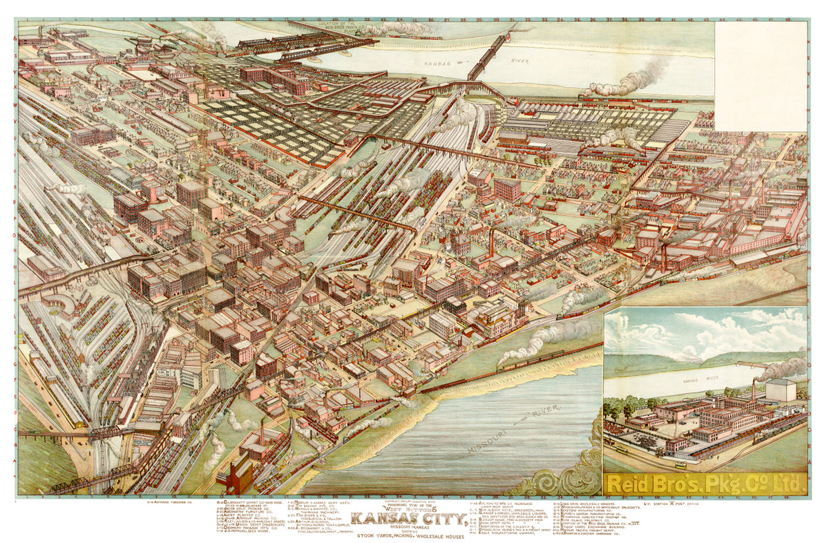 Preview of Vintage Map of Kansas City, Missouri 1895