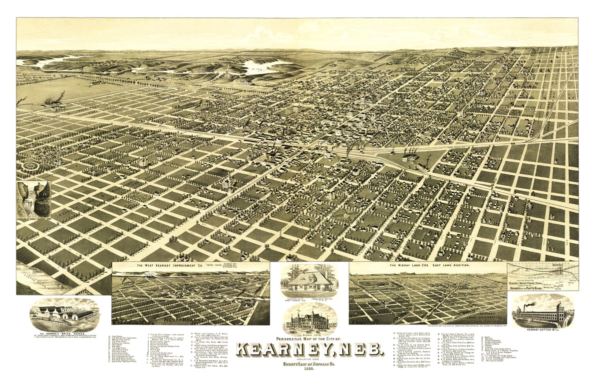 Preview of Vintage Map of Kearney, Nebraska 1889