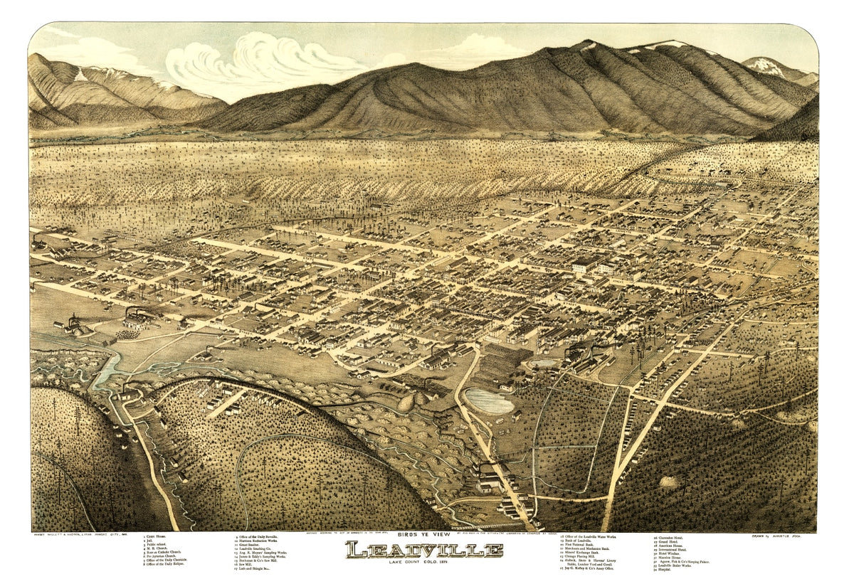 Preview of Vintage Map of Leadville, Colorado 1879