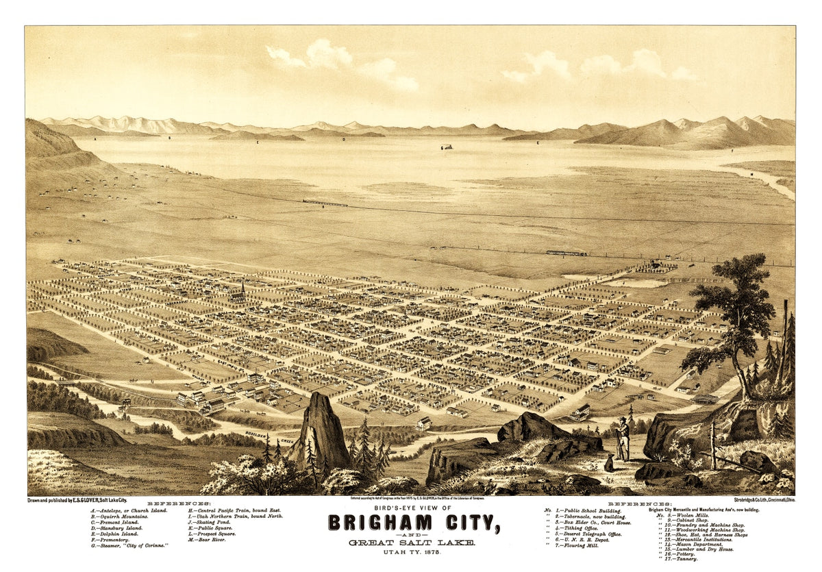 Preview of Vintage Map of Brigham City, Utah 1875
