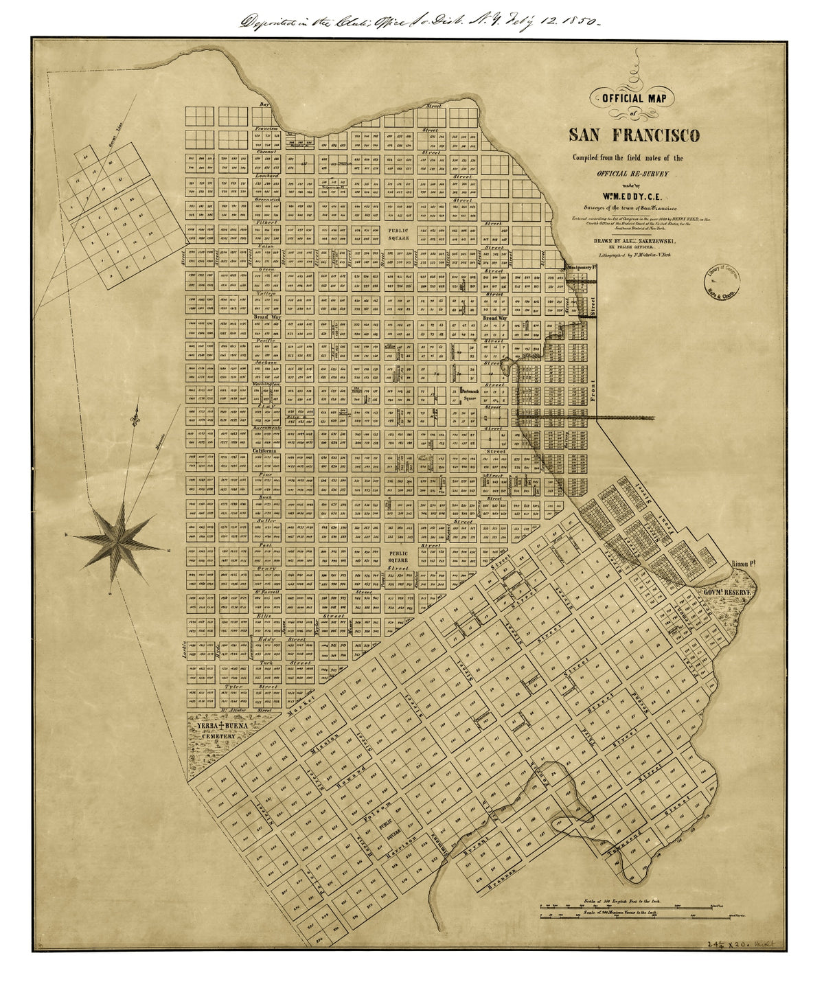 Preview of Vintage Map of San Francisco, California 1849