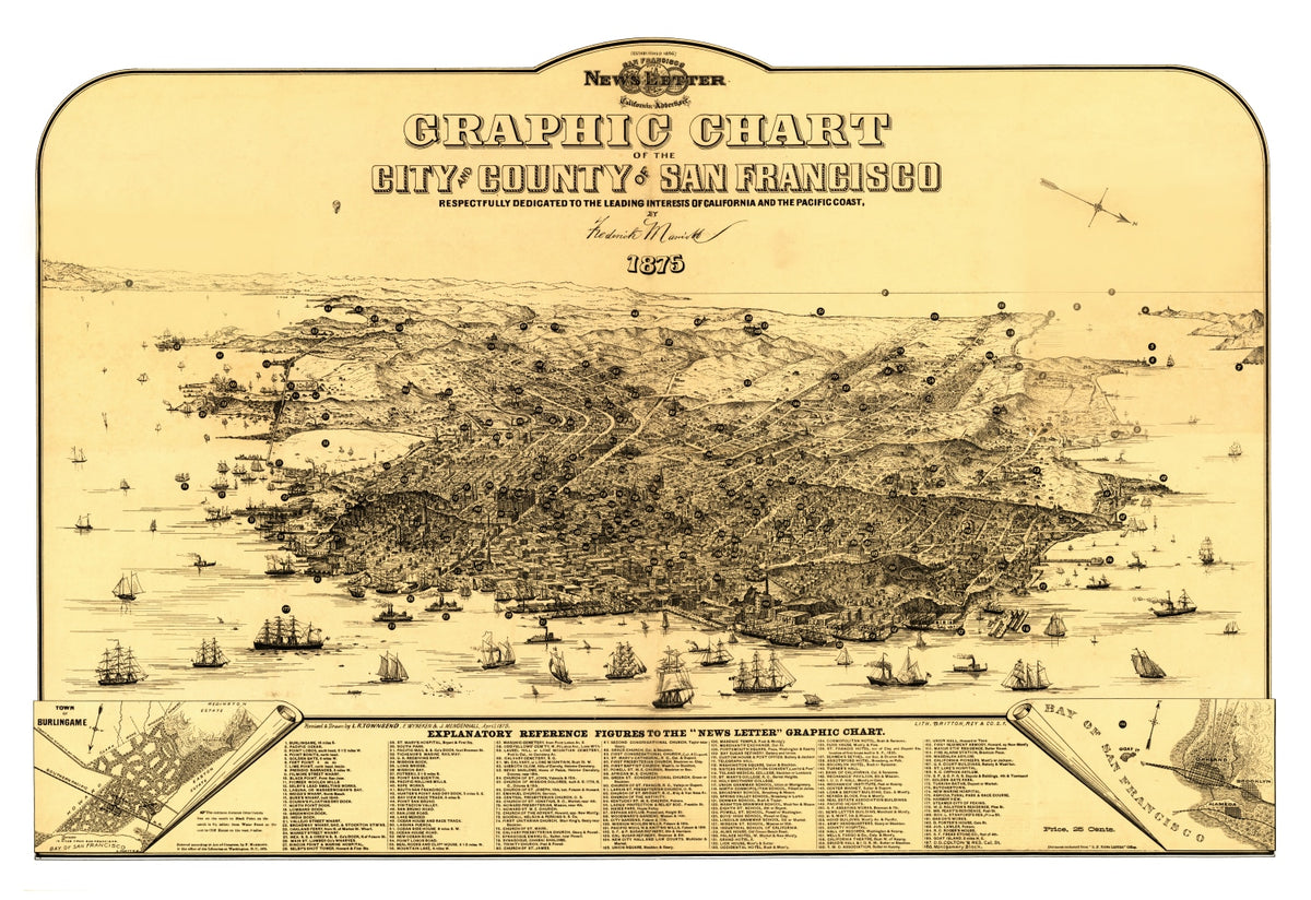 Preview of Vintage Map of San Francisco, California 1875