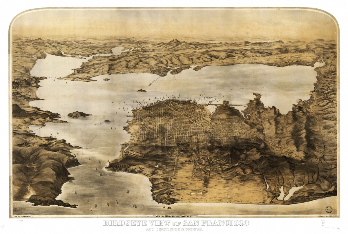 Preview of Vintage Map of San Francisco, California 1876