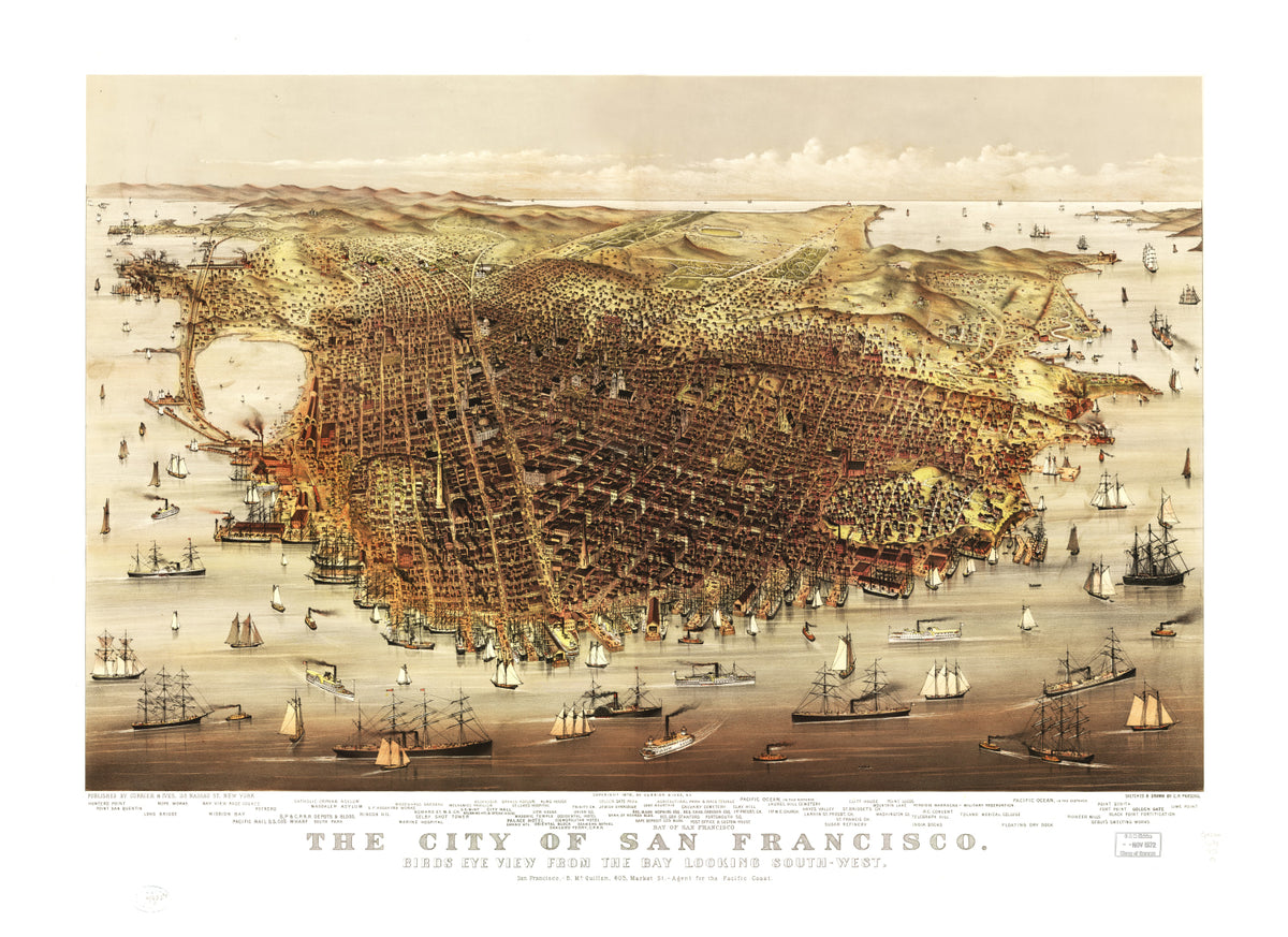 Preview of Vintage Map of San Francisco, California 1878
