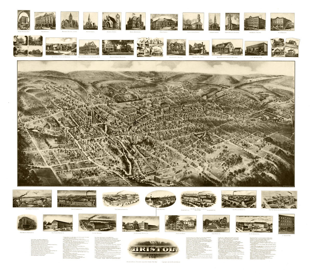 Preview of Vintage Map of Bristol, Connecticut 1906