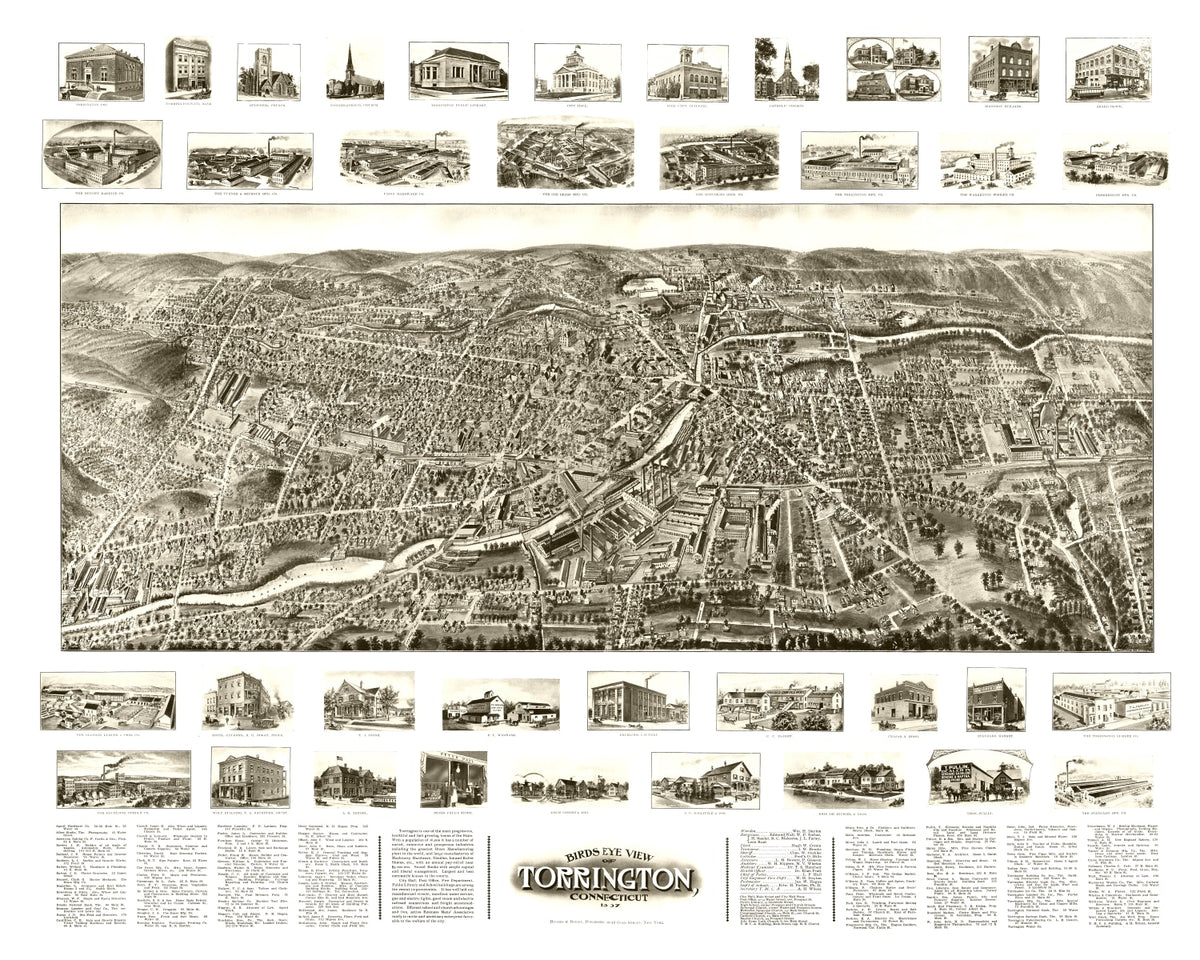 Preview of Vintage Map of Torrington, Connecticut 1907