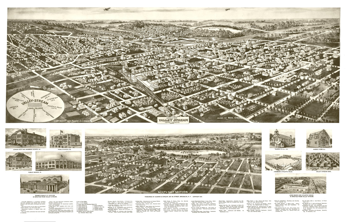 Preview of Vintage Map of Valley Stream, New York 1924