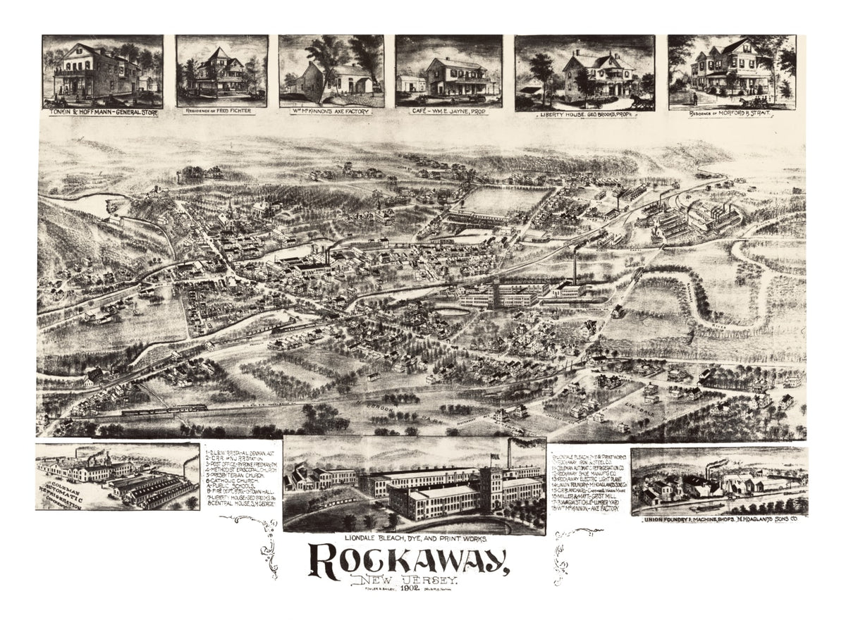 Preview of Vintage Map of Rockaway, New Jersey 1902