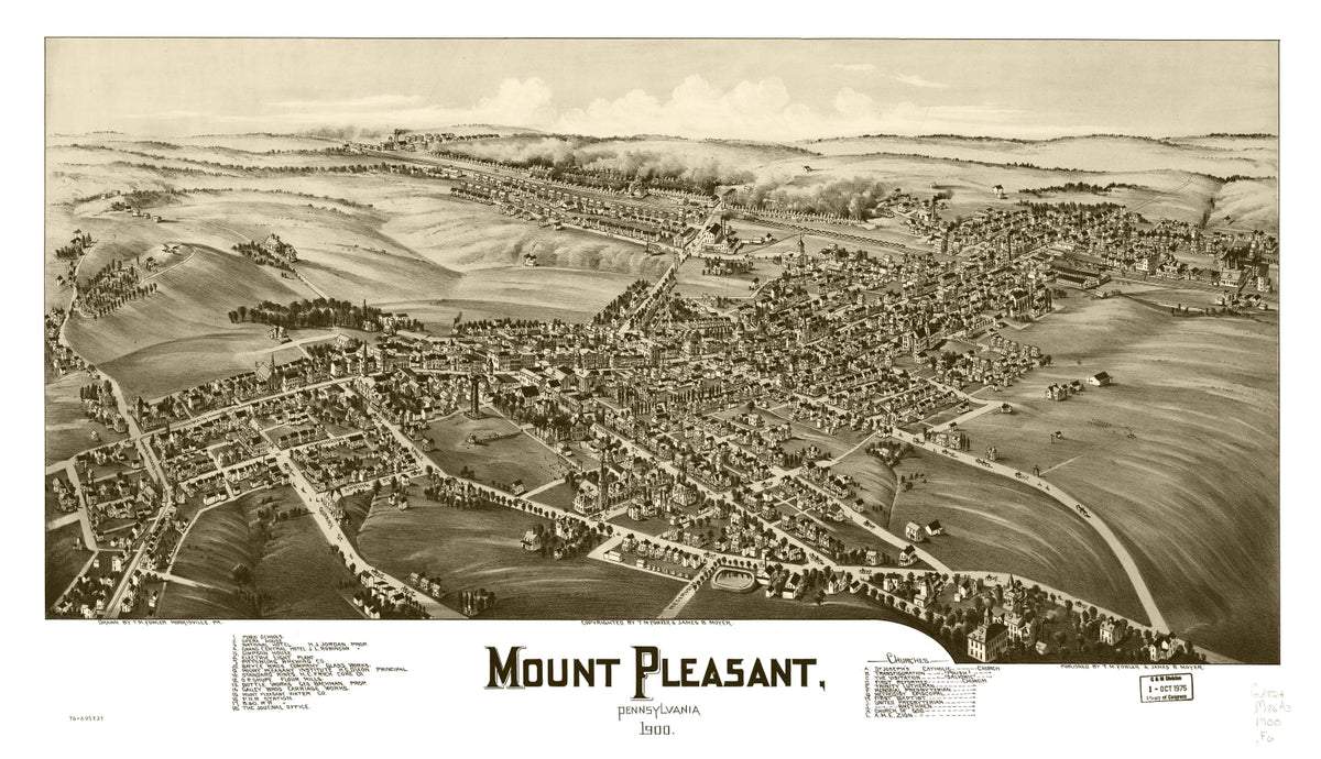 Preview of Vintage Map of Mount Pleasant, Pennsylvania 1900
