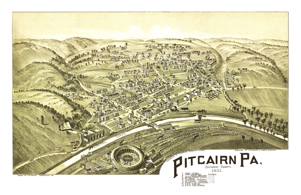 Preview of Vintage Map of Pitcaim, Pennsylvania 1901