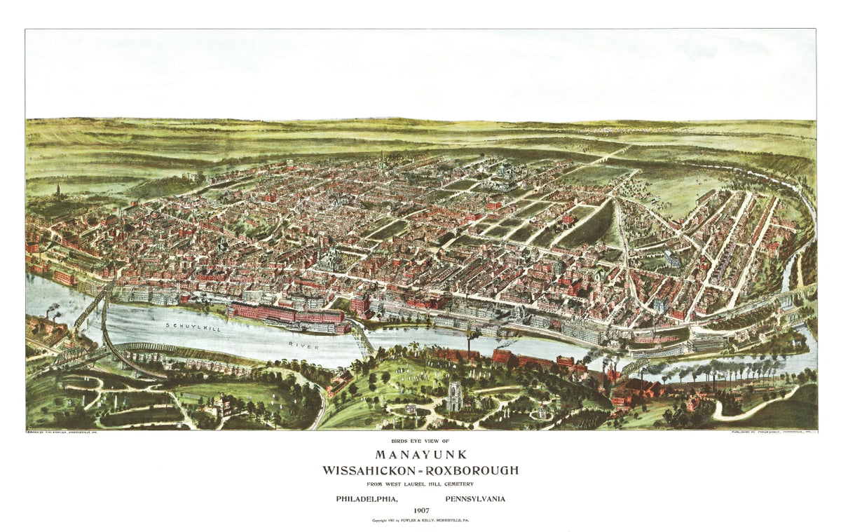 Preview of Vintage Map of Philadelphia, Pennsylvania 1907