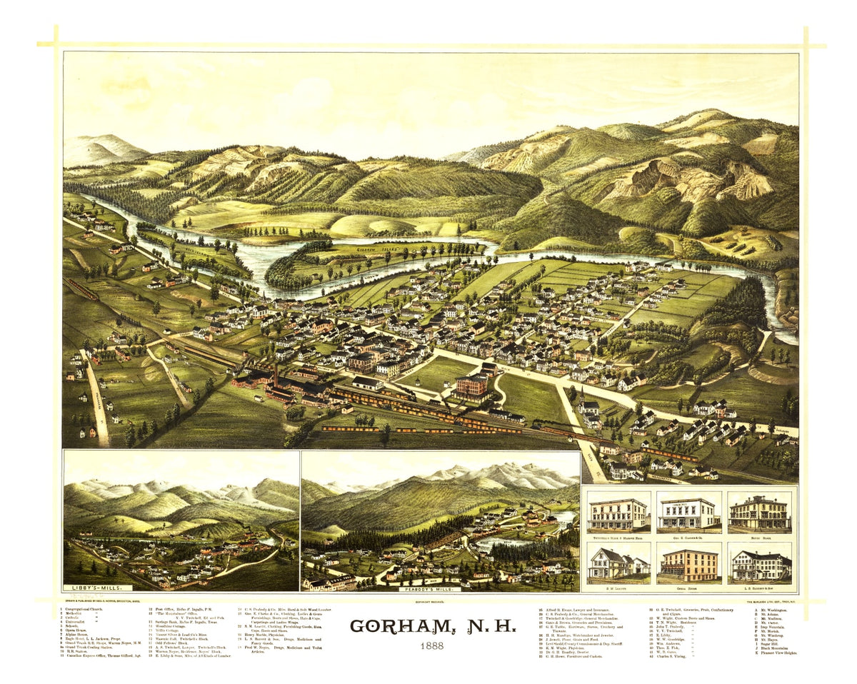 Preview of Vintage Map of Gorham, New Hampshire 1888