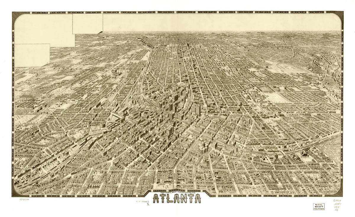 Preview of Vintage Map of Atlanta, Georgia 1919