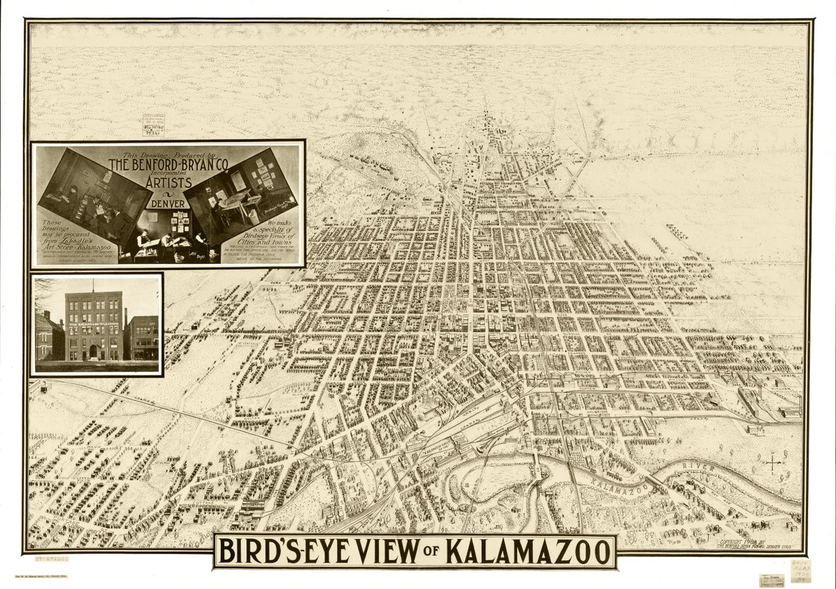 Preview of Vintage Map of Kalamazoo, Michigan 1908