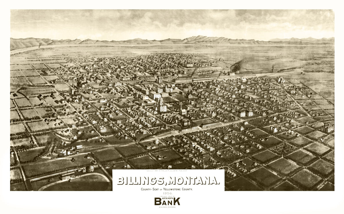 Preview of Vintage Map of Billings, Montana 1904