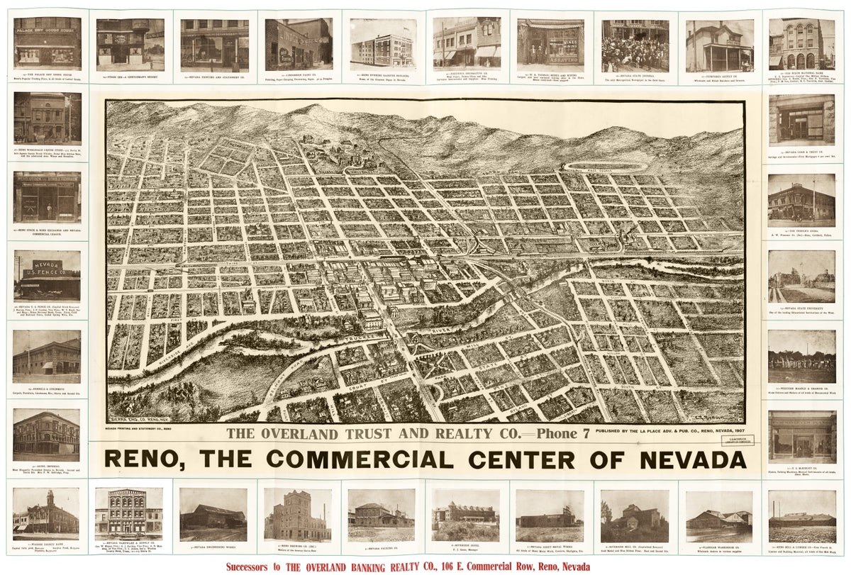 Preview of Vintage Map of Reno, Nevada 1907