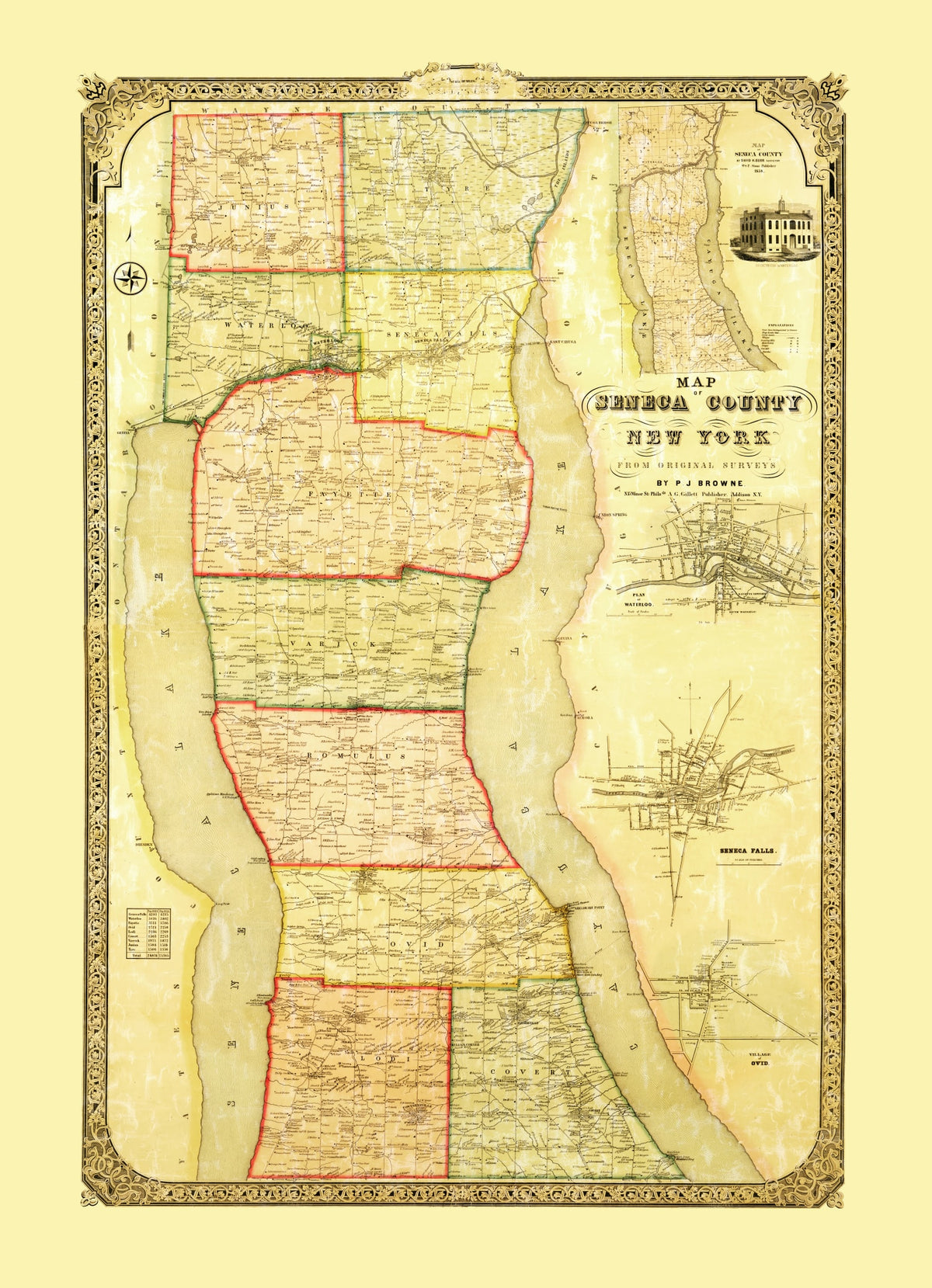 Preview of Vintage Map of Seneca County, New York 1858