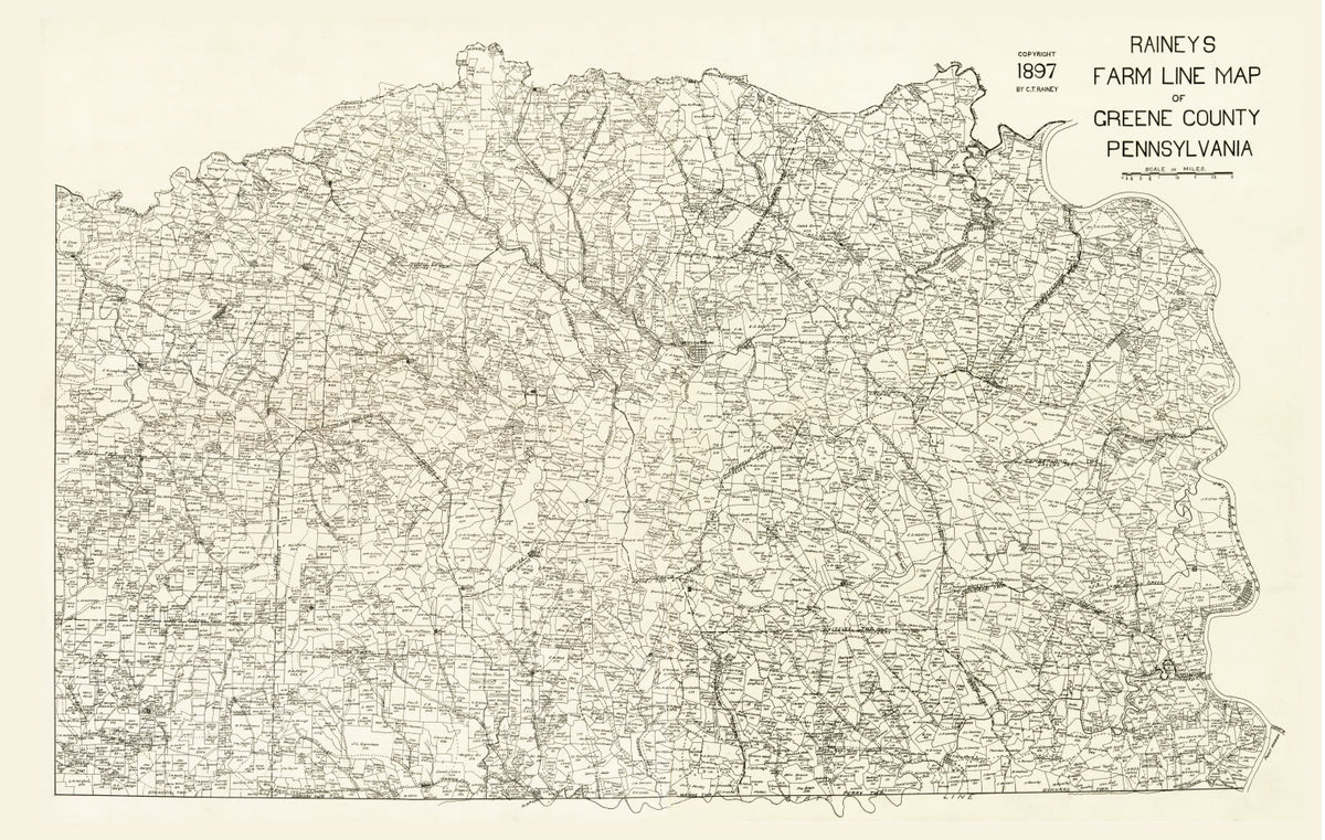 Preview of Vintage Map of Greene County, Pennsylvania 1897