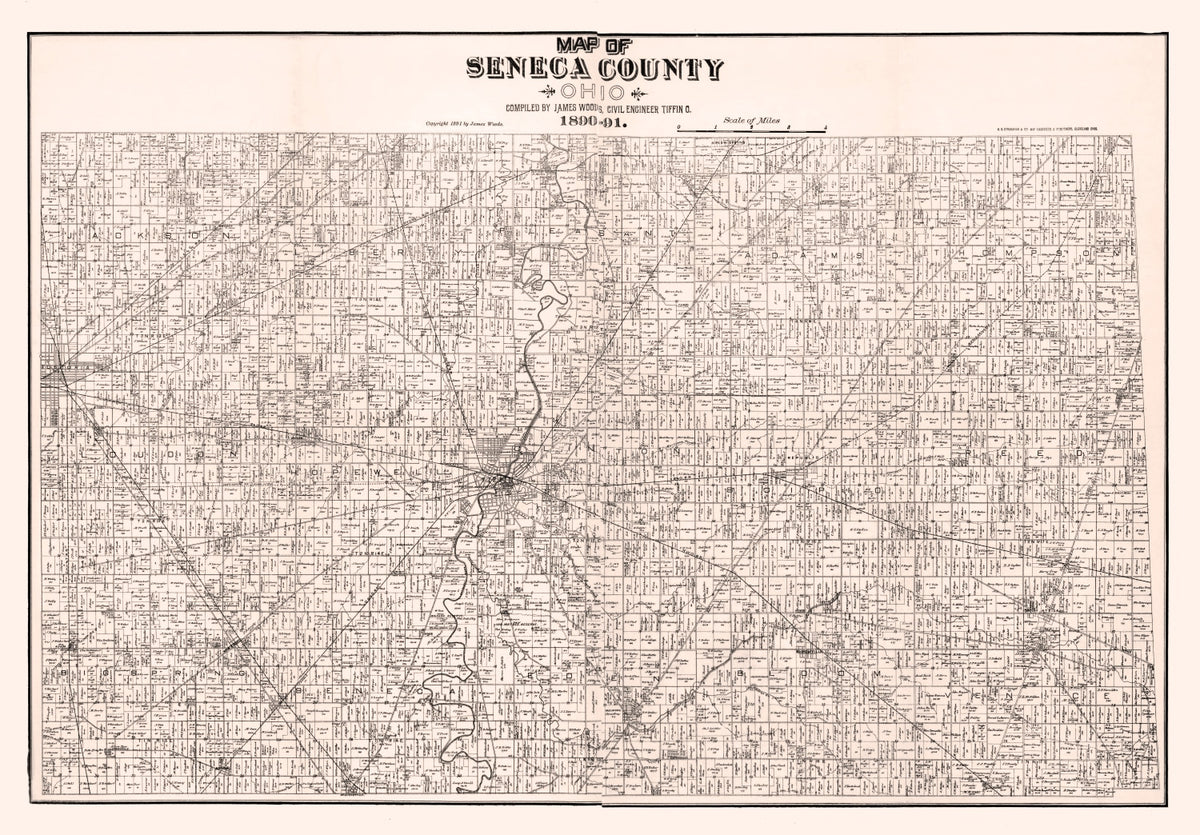 Preview of Vintage Map of Seneca County, Ohio 1891