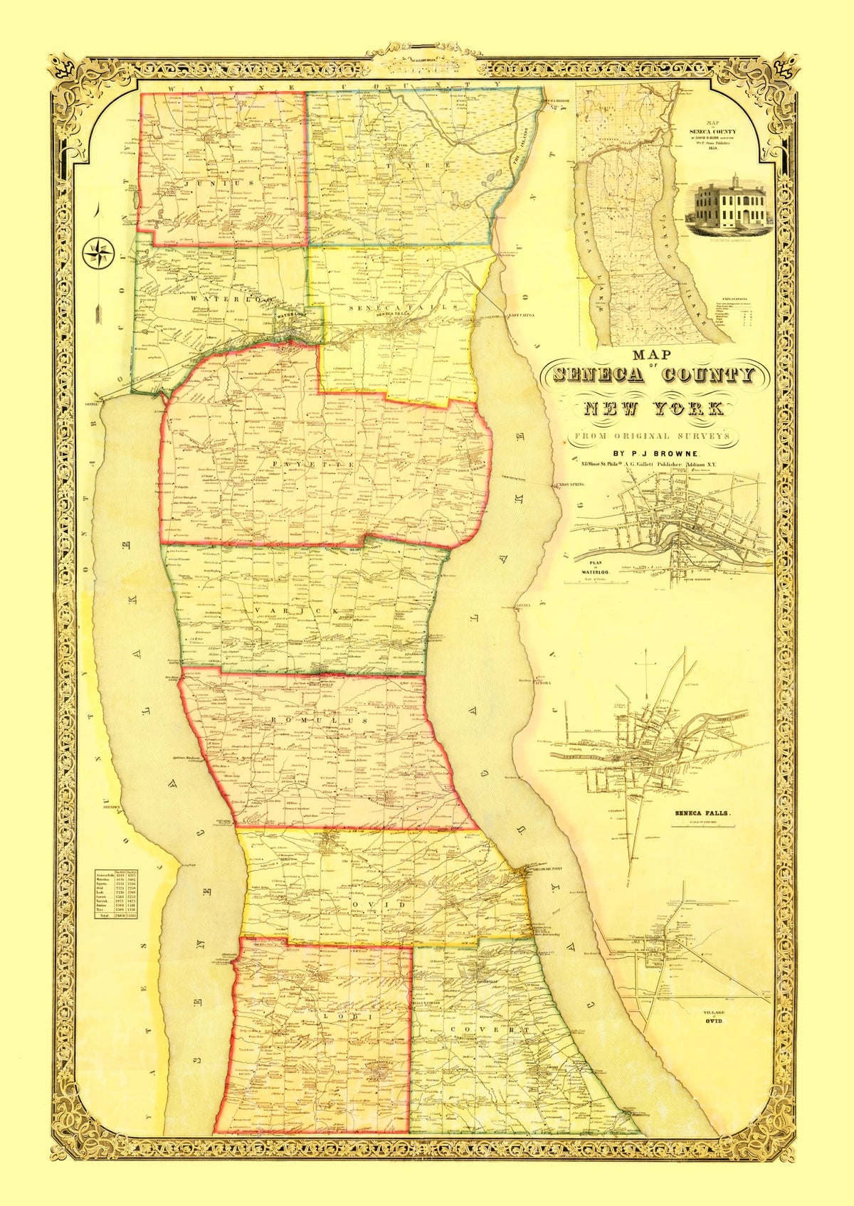 Preview of Vintage Map of Seneca County, New York 1858
