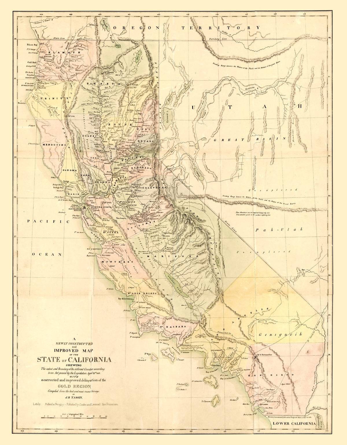 Preview of Vintage Map of California 1851