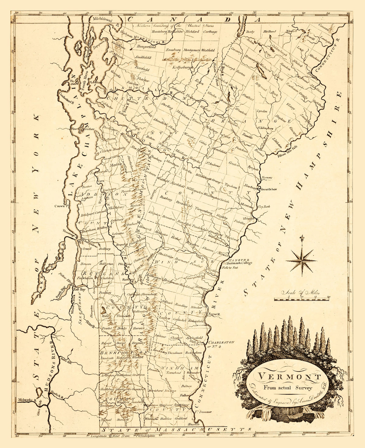Preview of Vintage Map of Vermont 1795