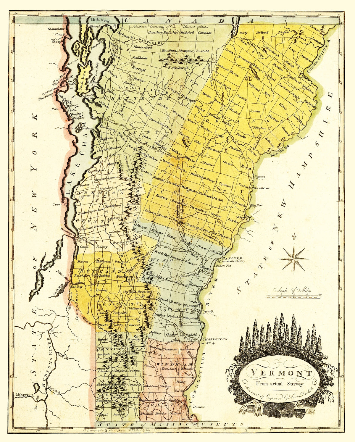 Preview of Vintage Map of Vermont 1814