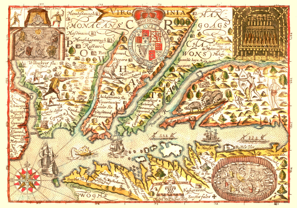 Preview of Vintage Map of Virginia 1637
