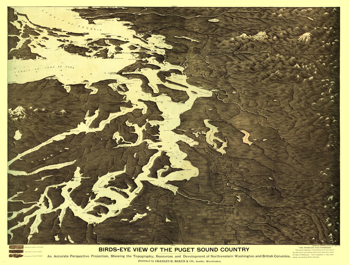 Preview of Vintage Map of Washington 1891