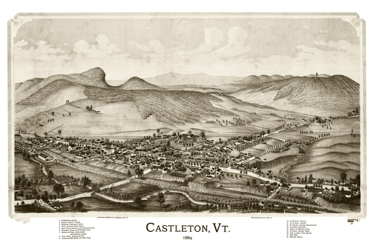 Preview of Vintage Map of Castleton, Vermont 1886