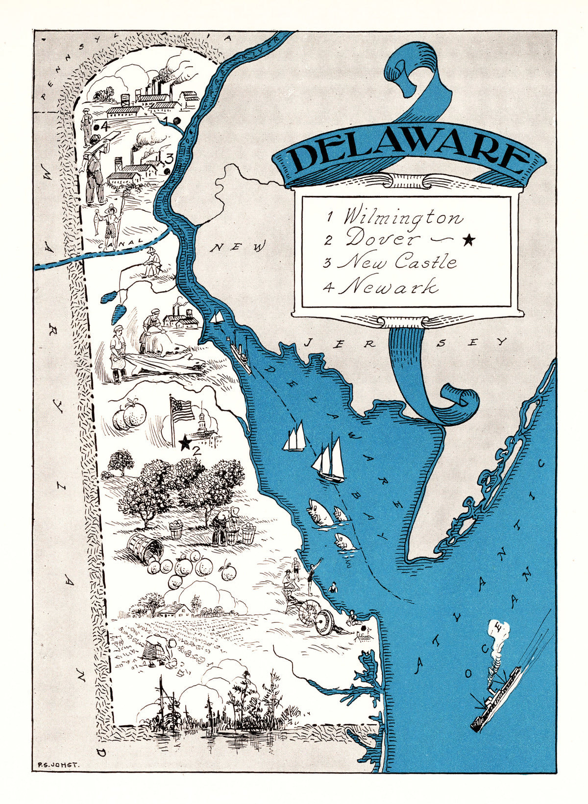 Preview of Vintage Map of Delaware 1931