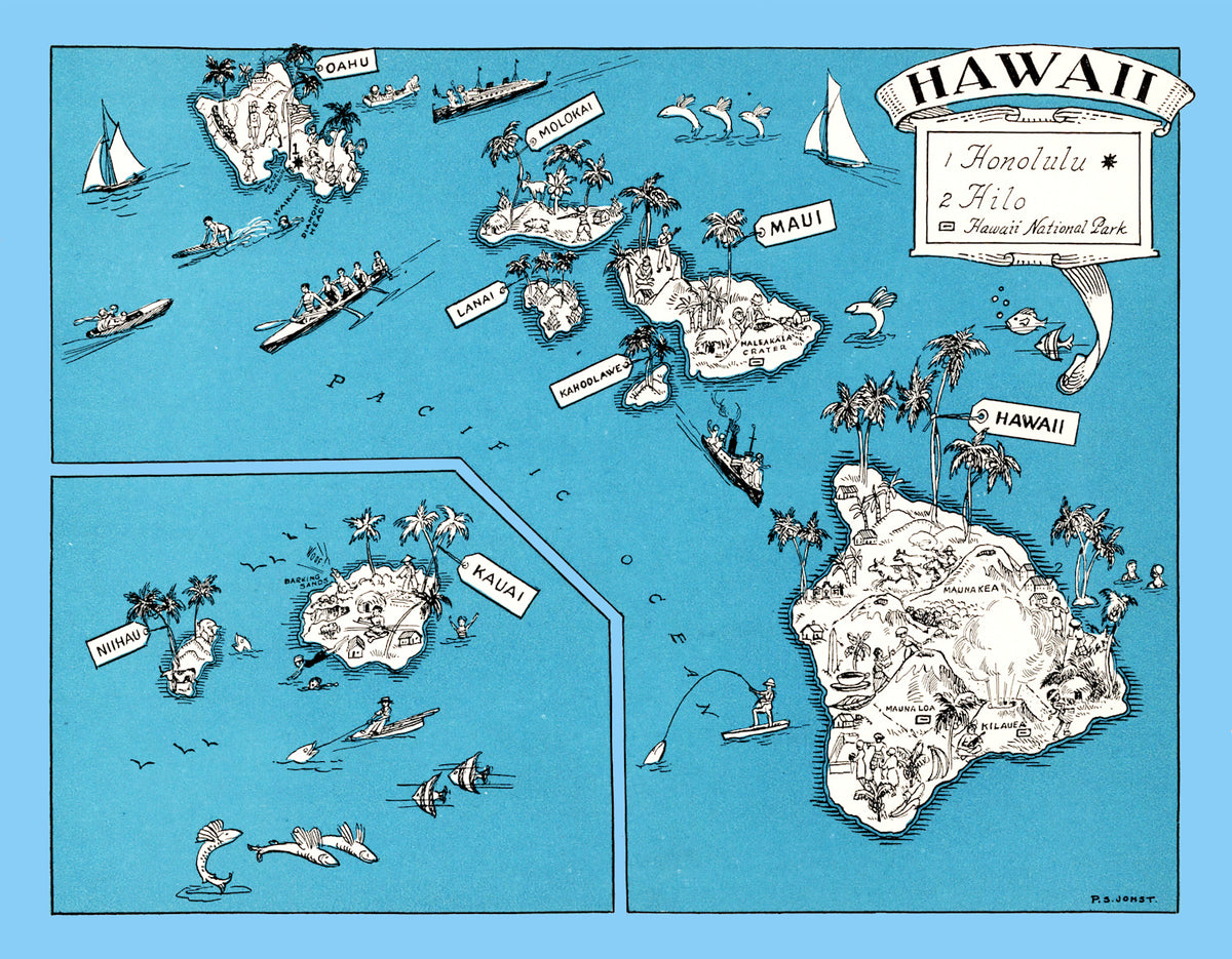 Preview of Vintage Map of Hawaii 1931