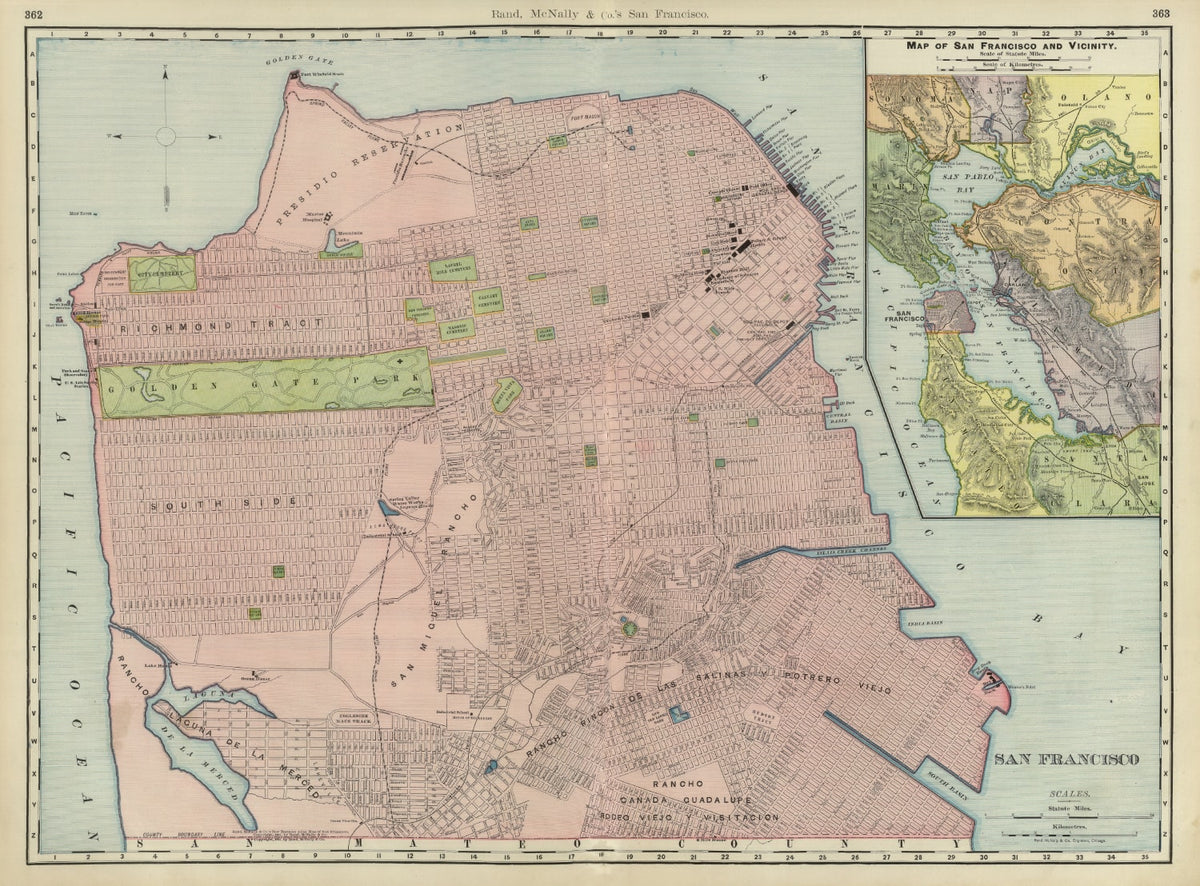Preview of Vintage Map of San Francisco, California 1903