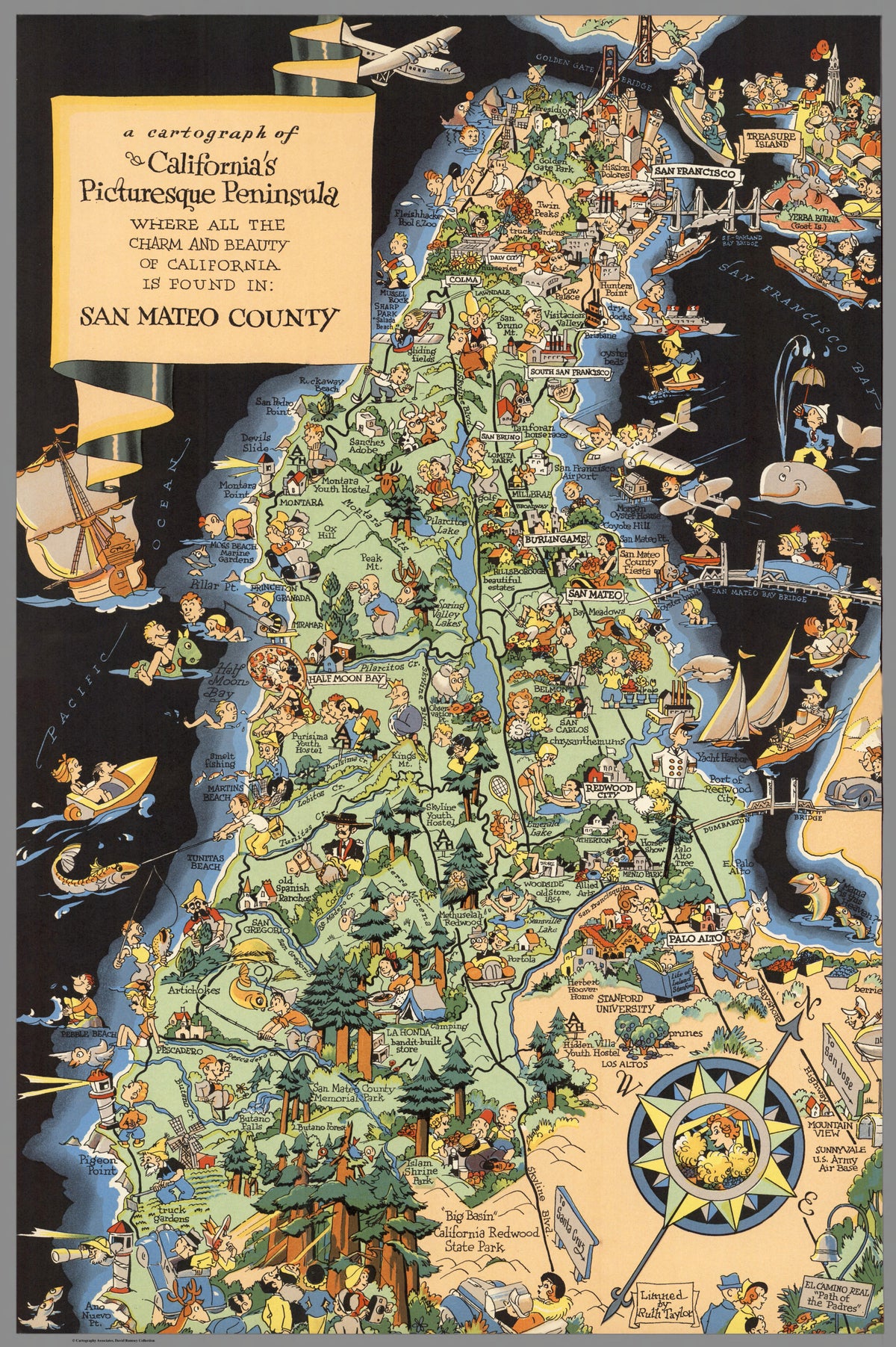 Preview of Vintage Map of San Francisco, California 1940