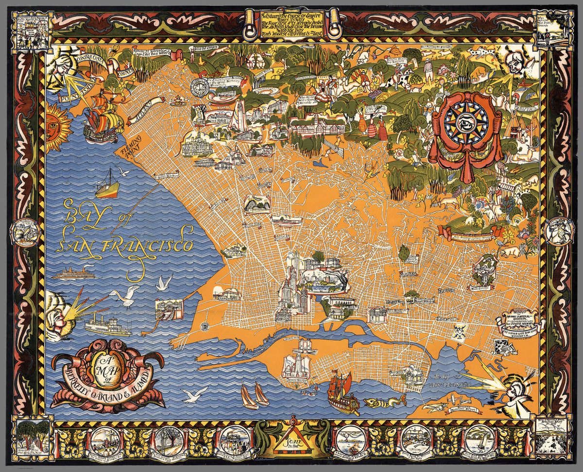 Preview of Vintage Map of San Francisco, California 1930