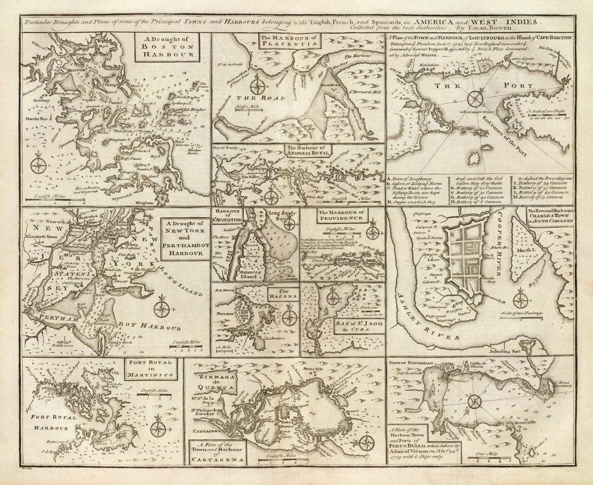 Preview of Vintage Map of Boston, Massachusetts 1747