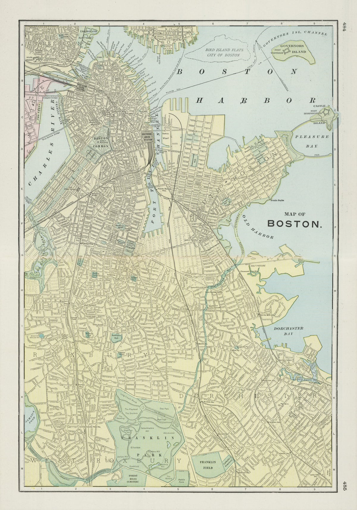 Preview of Vintage Map of Boston, Massachusetts 1901