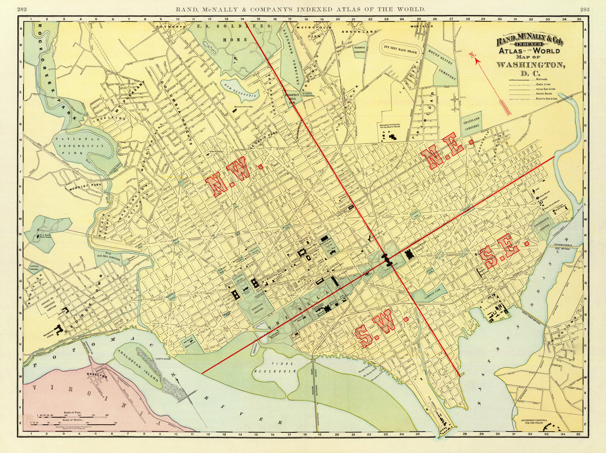 Preview of Vintage Map of Washington, DC 1897