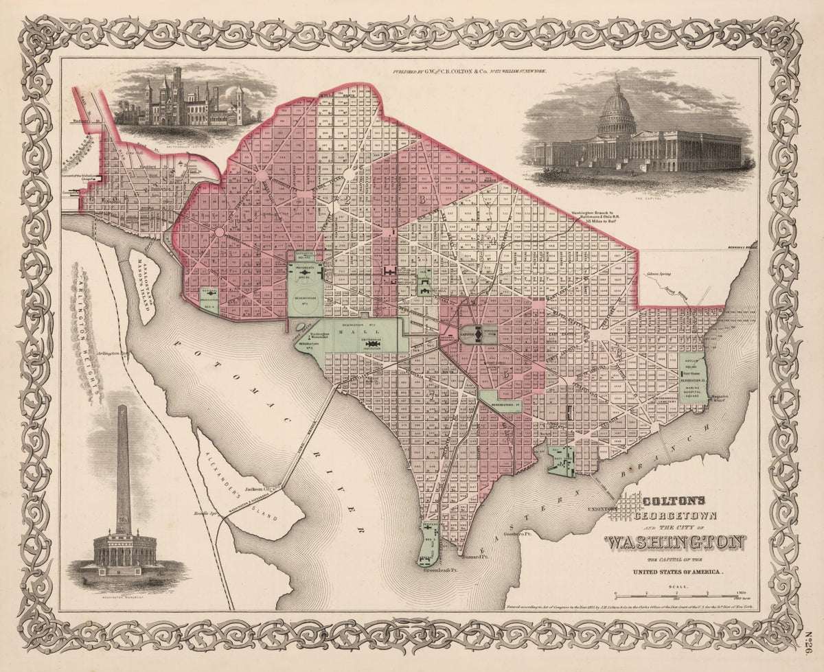 Preview of Vintage Map of Washington, DC 1866