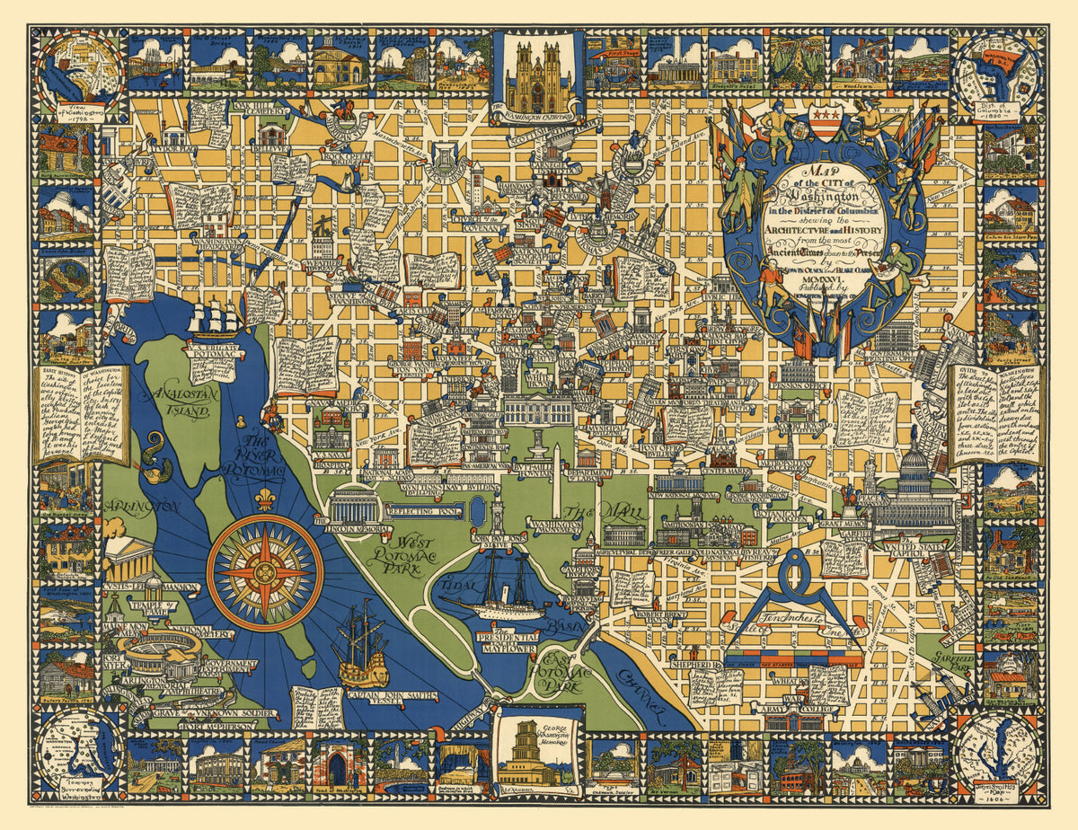 Preview of Vintage Map of Washington, DC 1926