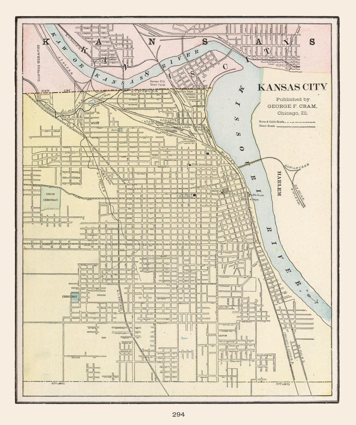 Preview of Vintage Map of Kansas City, Kansas 1901
