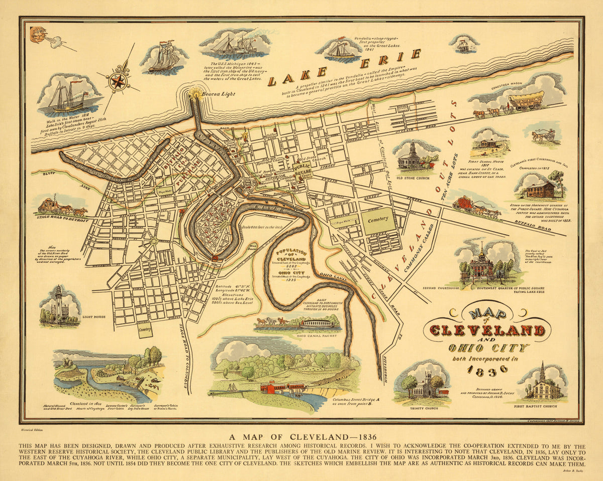 Preview of Vintage Map of Cleveland, Ohio 1937