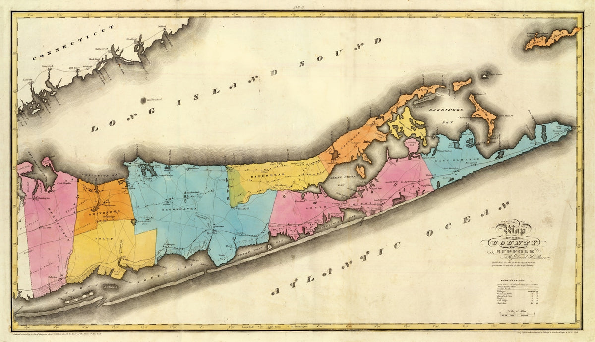 Preview of Vintage Map of Long Island, New York 1829