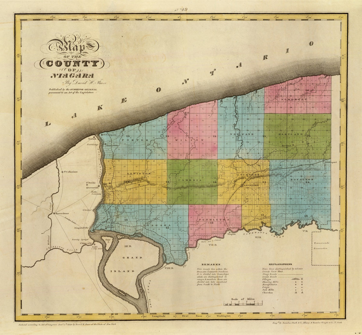 Preview of Vintage Map of Niagara County, New York 1829