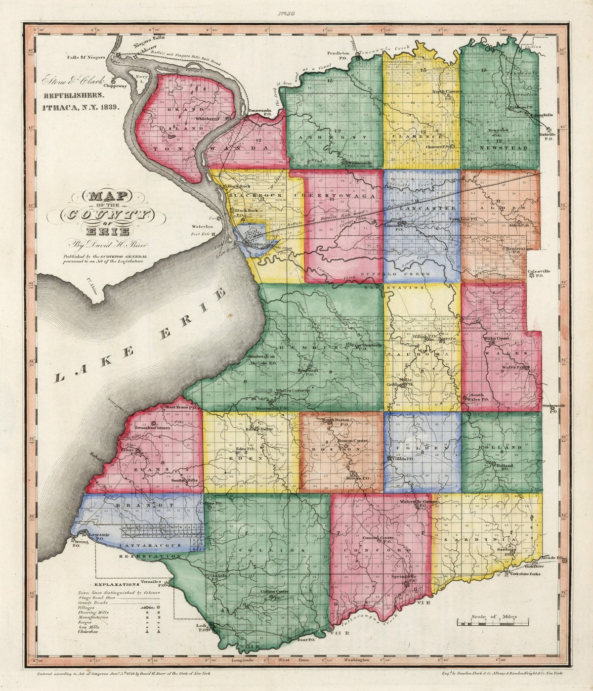 Preview of Vintage Map of Erie County, New York 1839