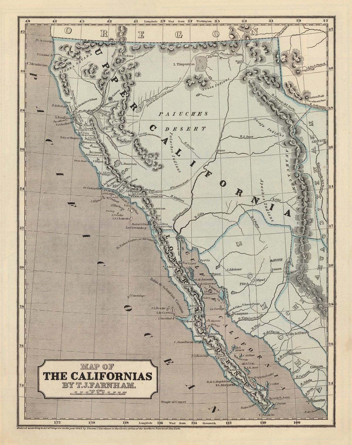 Preview of Vintage Map of California 1842