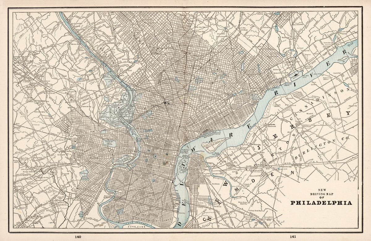 Preview of Vintage Map of Philadelphia, Pennsylvania 1893